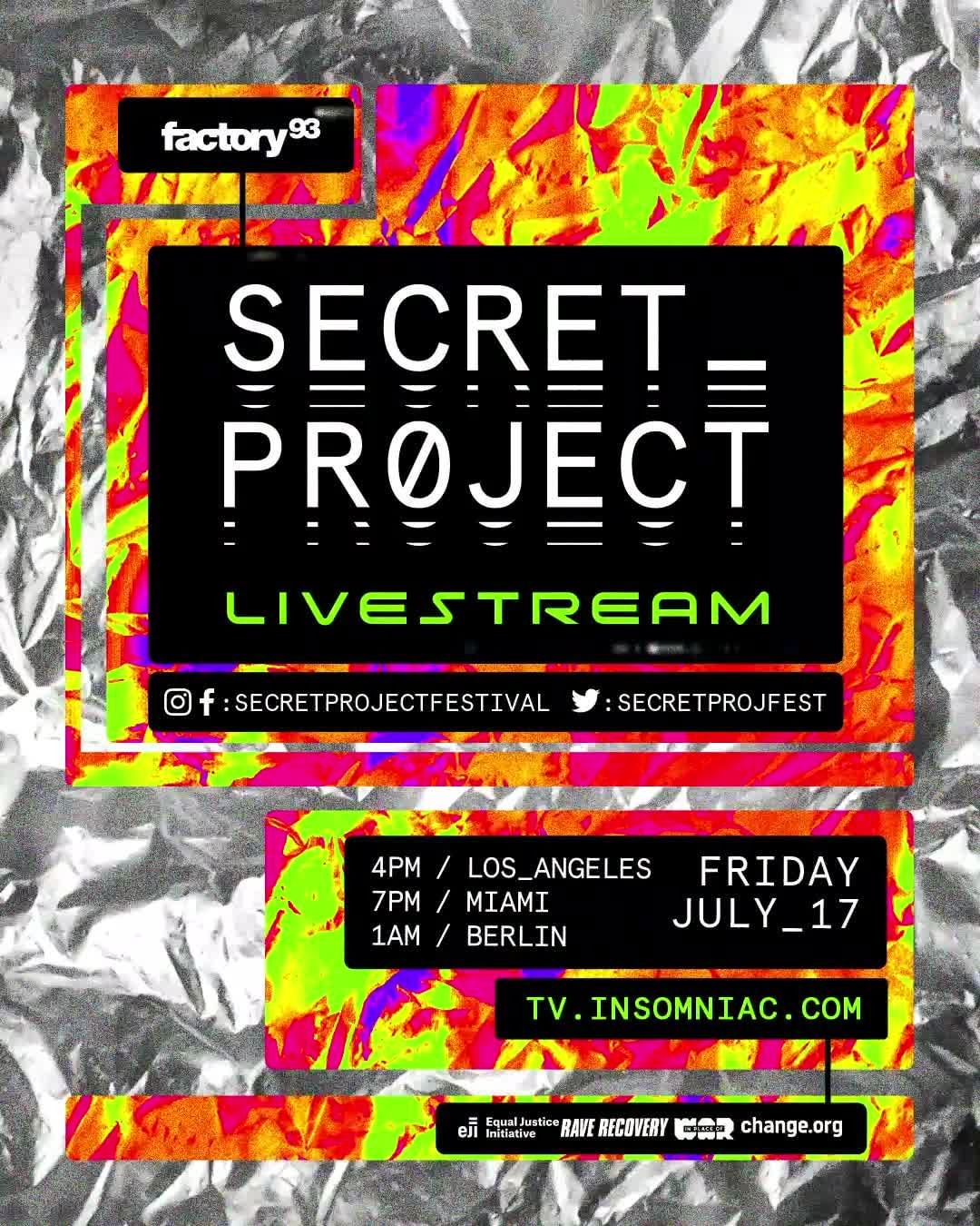 Secret Project Festival Set Times showfomo livestreams not to miss
